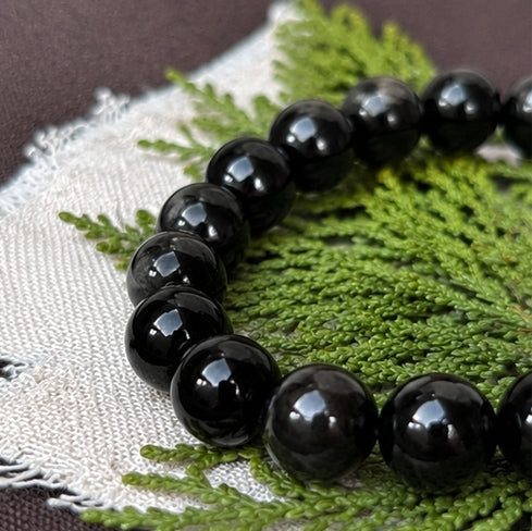 Insight Stone – Silver Obsidian Bracelet for Clarity & Intuition