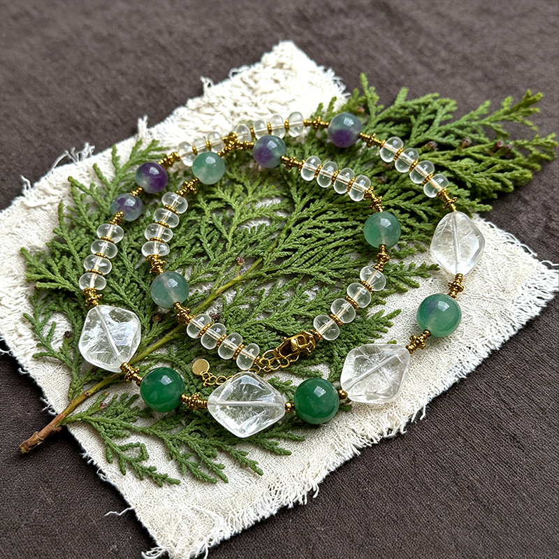 Misty Creek – Sage Green Necklace for Freshness & Flow