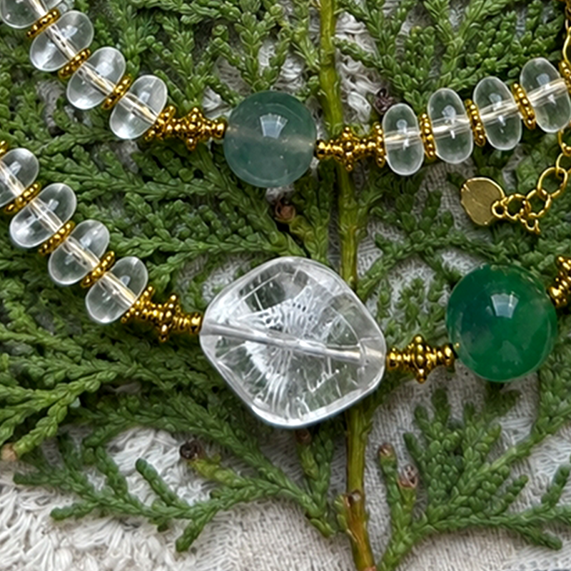 Misty Creek – Sage Green Necklace for Freshness & Flow