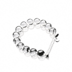 Pure Glow – Aa Grade Clear Quartz Bubble Bead Stretch Bracelet