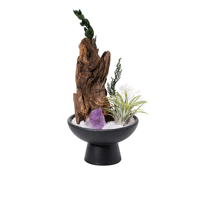 Midnight Sage – Amethyst & Clear Quartz Aroma Desk Decor – thumbnail 1