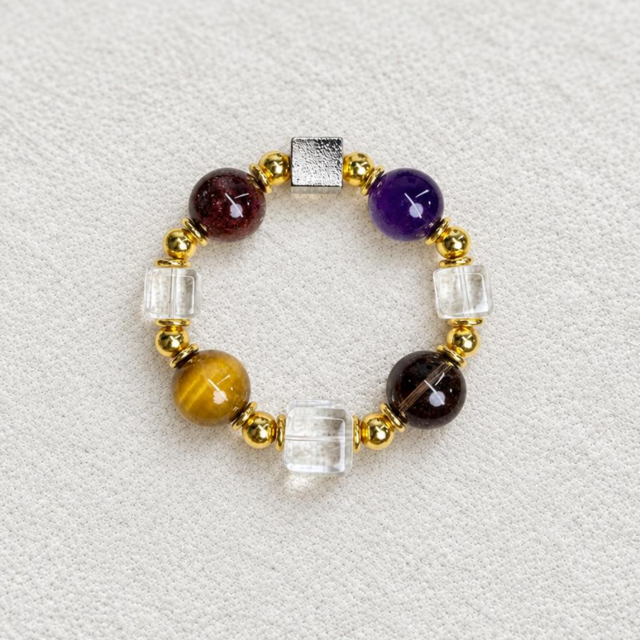 Aurora Glow – Natural Multicolored Crystal Bracelet
