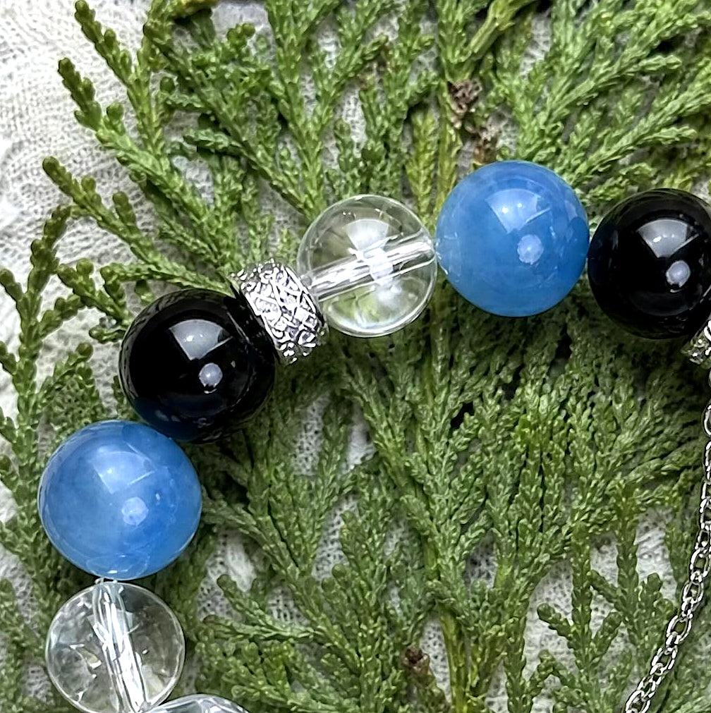 Awakened Clarity – Aquamarine Sphere Destiny Bracelet
