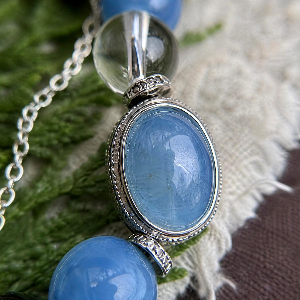 Awakened Clarity – Aquamarine Sphere Destiny Bracelet