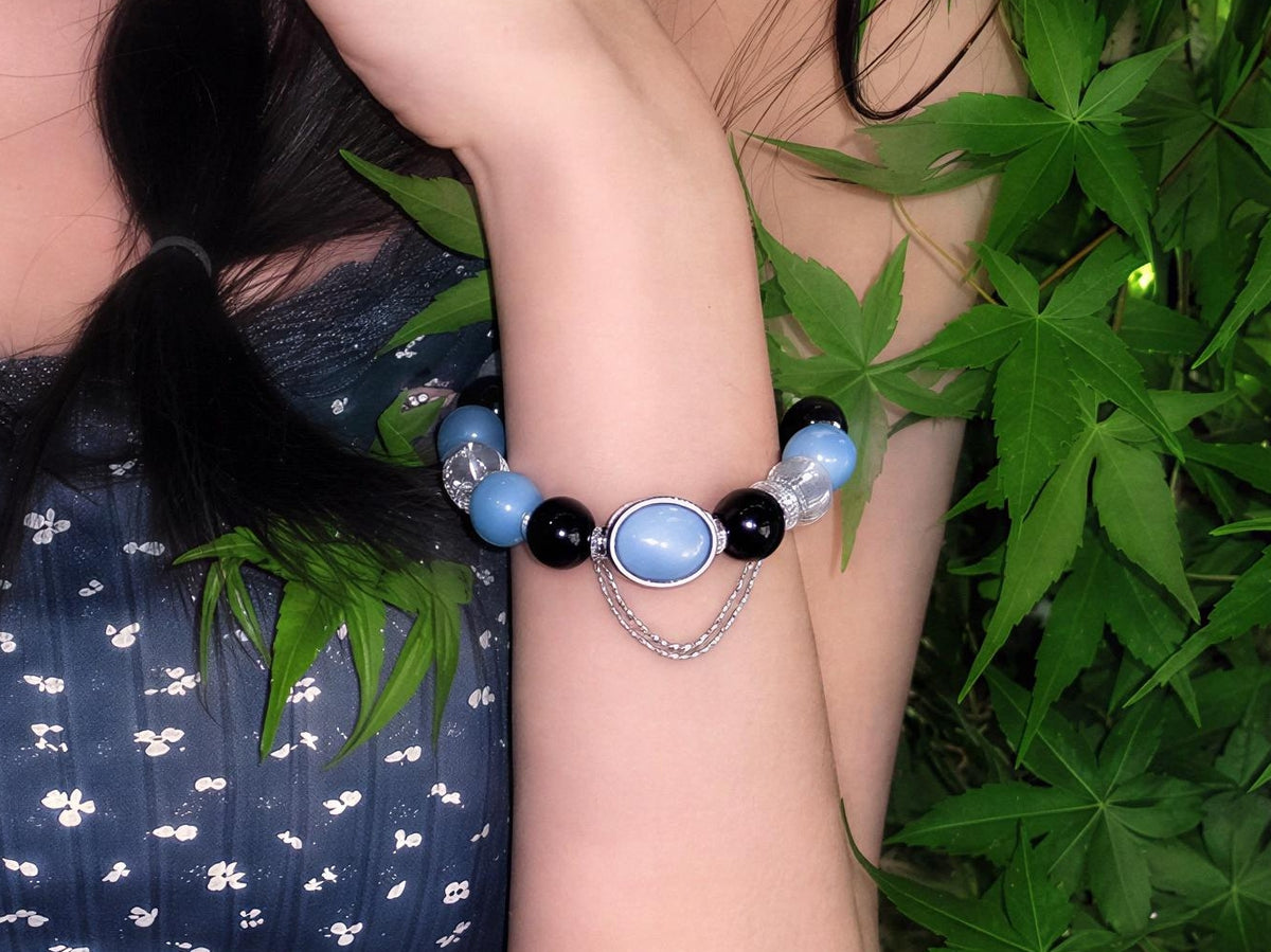 Awakened Clarity – Aquamarine Sphere Destiny Bracelet