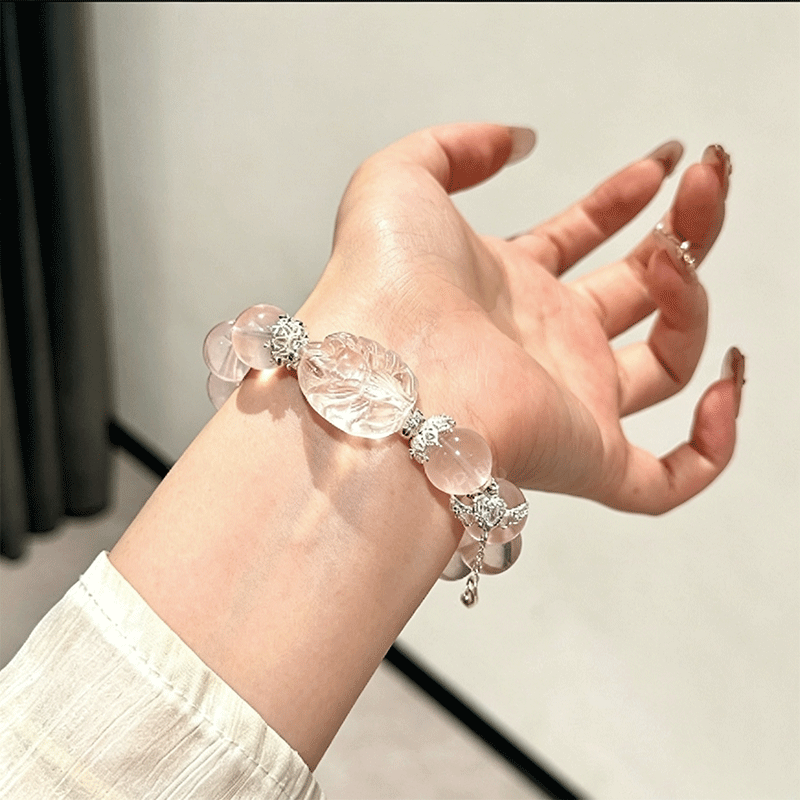 Genuine Rose Quartz Bracelet for Self‑Compassion & Emotional Warmth