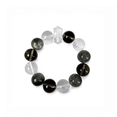 Career Growth – Green Phantom & Smoky Quartz Bracelet for Success