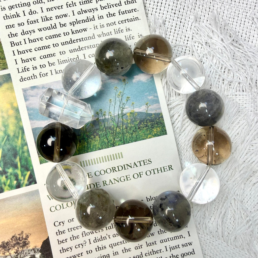 Career Growth – Green Phantom & Smoky Quartz Bracelet for Success – thumbnail 2