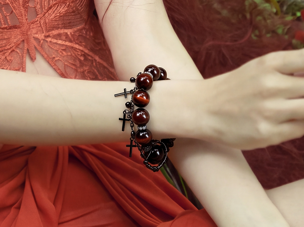 Dusk prosper – Red Tiger's Eye Pendant Bracelet