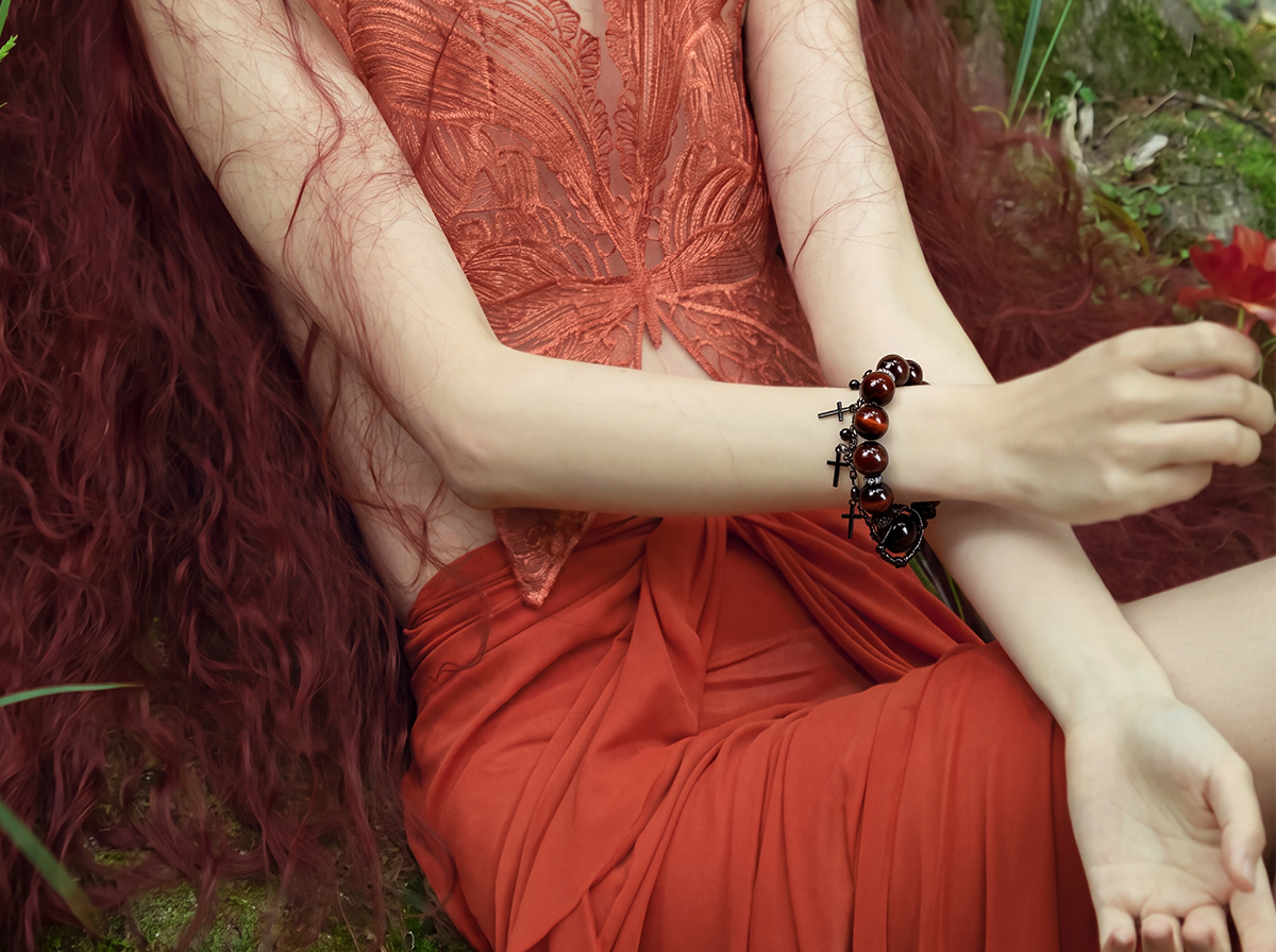 Dusk prosper – Red Tiger's Eye Pendant Bracelet