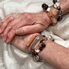 Evening Sound Reminiscence – Natural Smoky Quartz Seed Bead Multi-Wrap Bracelet
