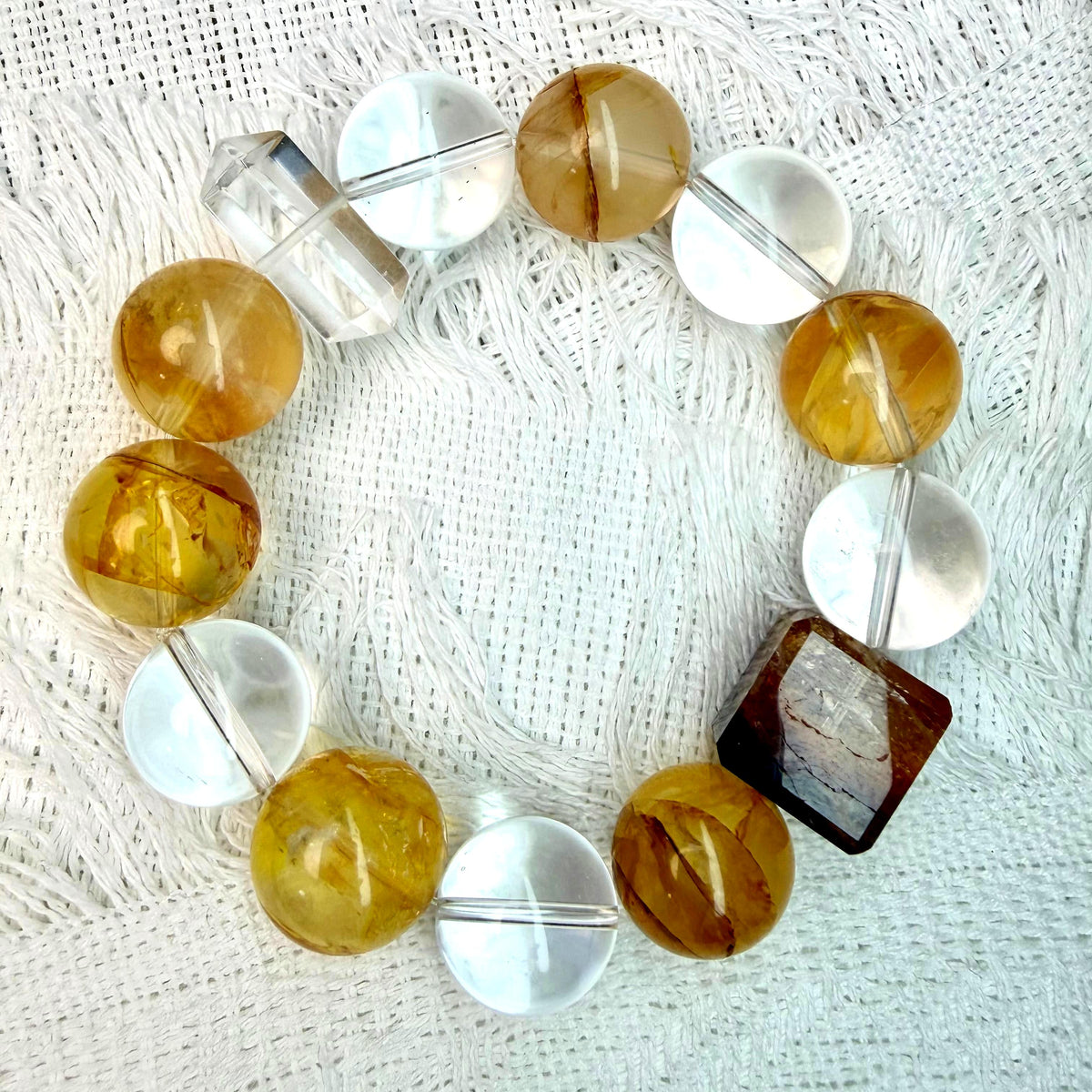 Warm Golden Citrine Mixed‑Cut Bracelet For Abundance‑Driven Bohemian Styling