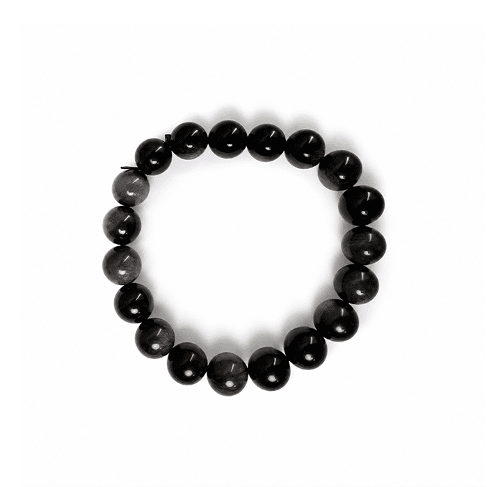 Insight Stone – Silver Obsidian Bracelet for Clarity & Intuition