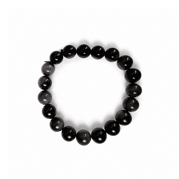 Insight Stone – Silver Obsidian Bracelet for Clarity & Intuition