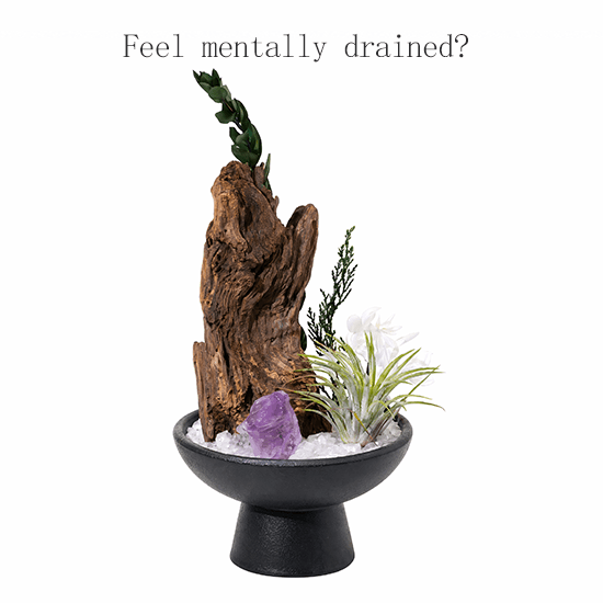 Midnight Sage – Amethyst & Clear Quartz Aroma Desk Decor