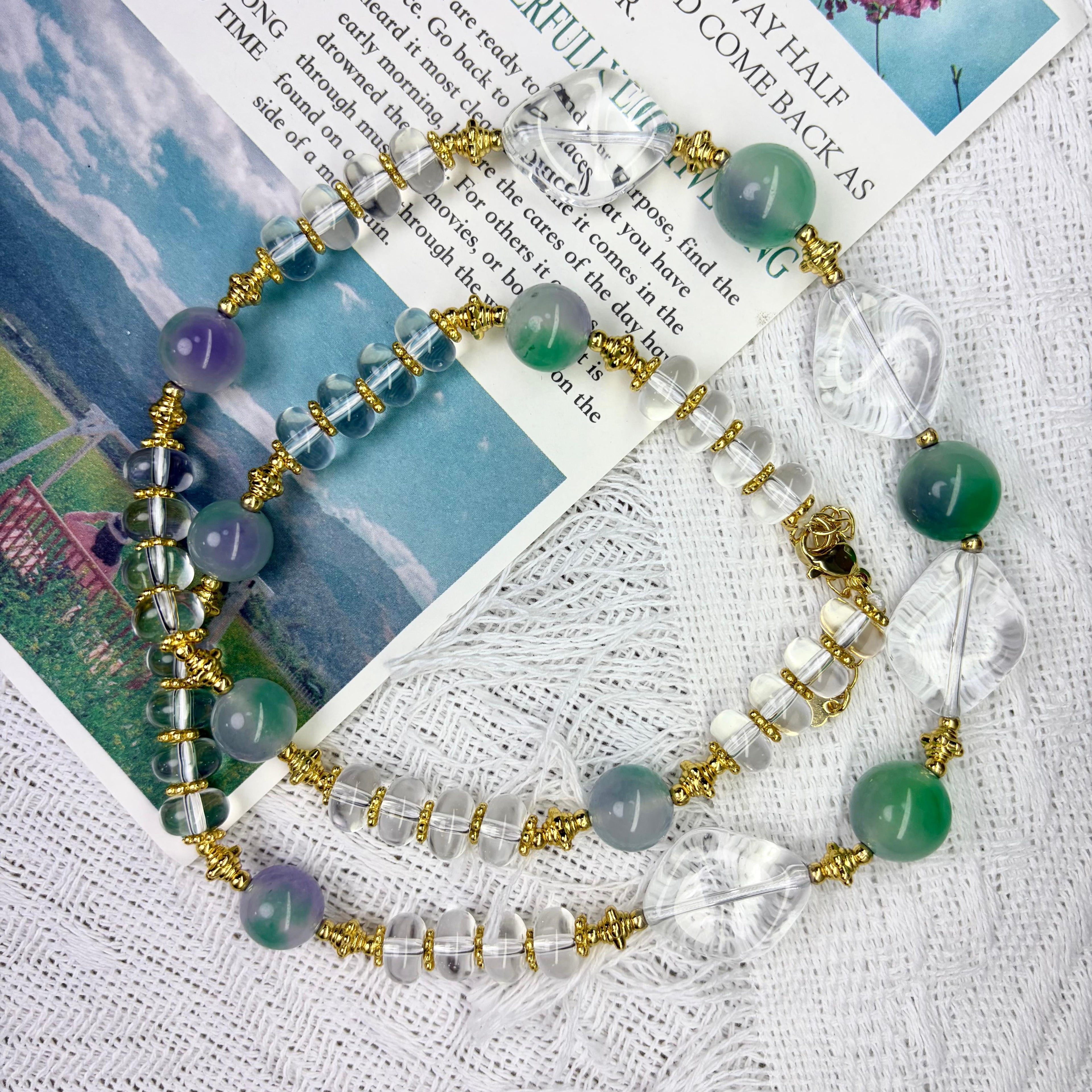 Misty Creek – Sage Green Necklace for Freshness & Flow – product image 2