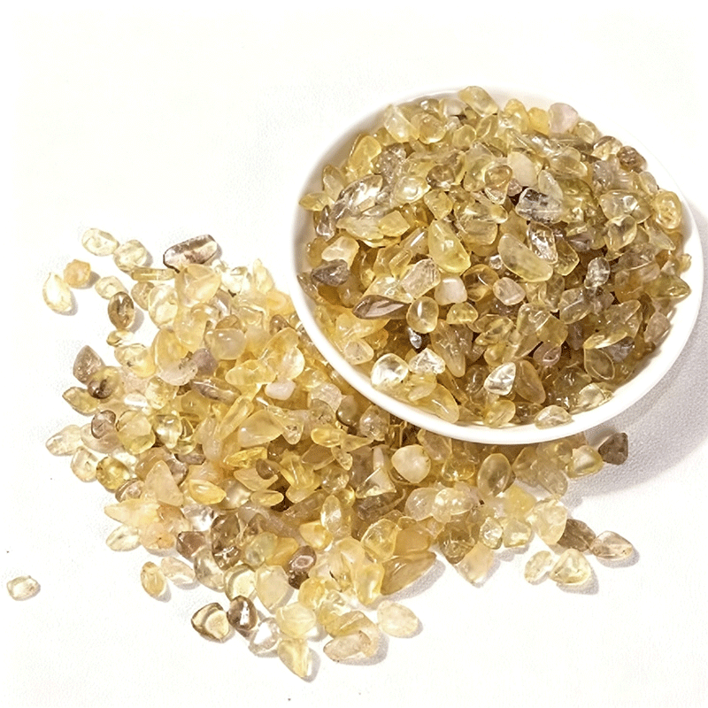 Genuine Citrine Crushed Stones for Abundance & Bright Positive Energy