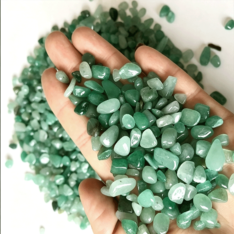 Natural Green Aventurine Gravel, Tumbled Chips for Aromatherapy & Reiki Ritual