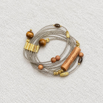 Nurtured Balance – Smoky Quartz Multi‑Layer Stackable Bracelet