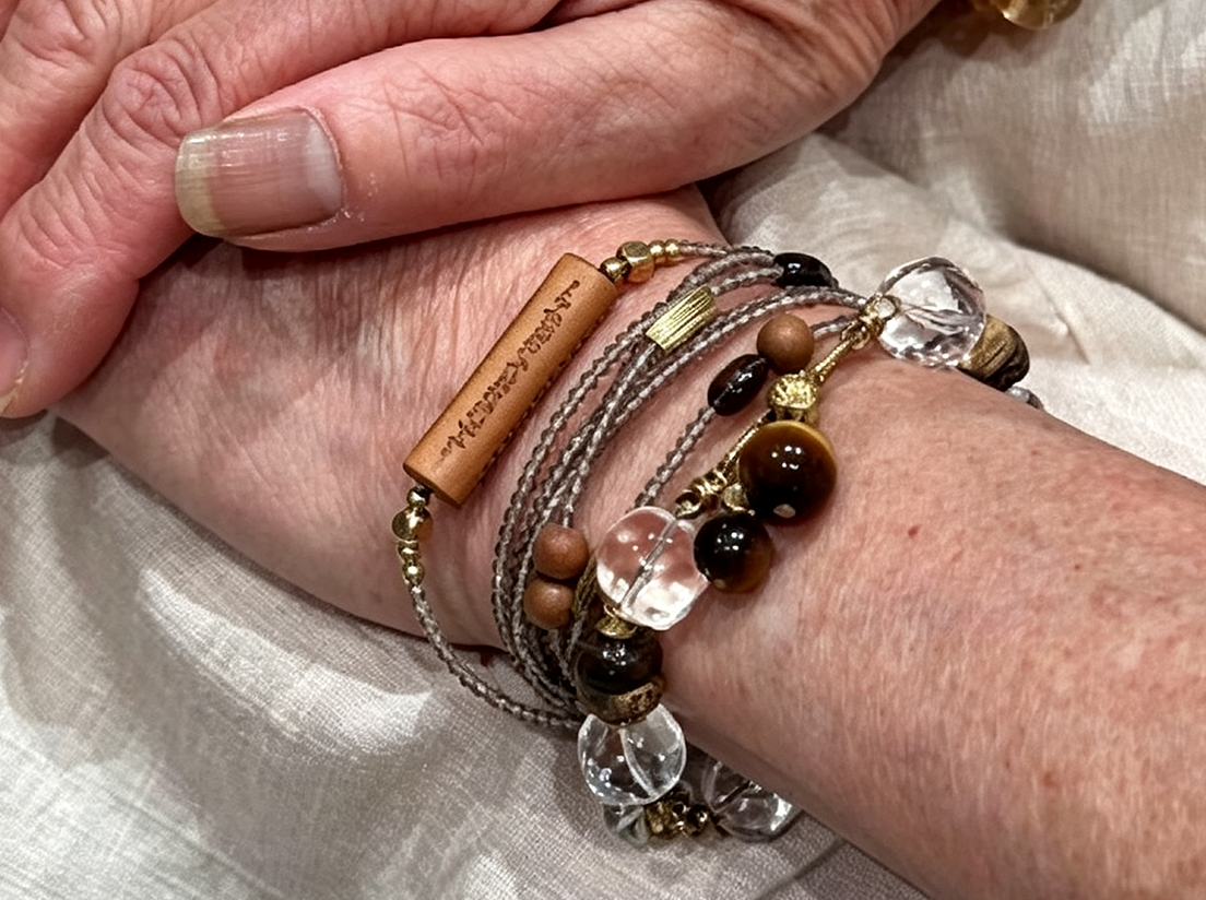 Nurtured Balance – Smoky Quartz Multi‑Layer Stackable Bracelet