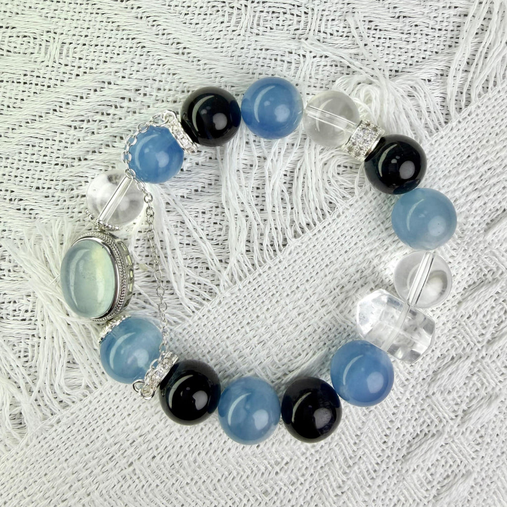 Ocean Destiny – Aquamarine Mixed Crystal Bracelet for Fate Symbolism – thumbnail 2