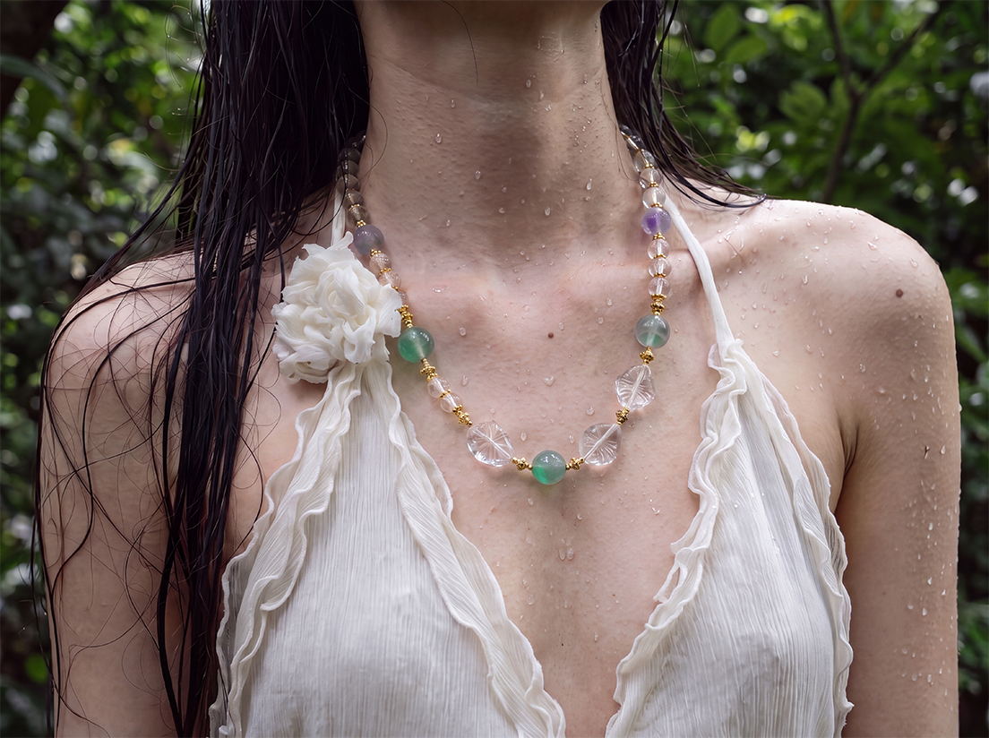 Pure Seraph‑Clear Crystal Statement Necklace