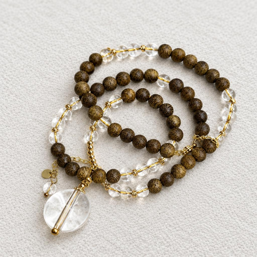 Radiant Gain‑Clear Quartz Pendant Necklace