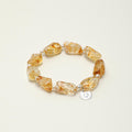Raw Facet‑Brazilian Citrine Tumbled Bead Bracelet