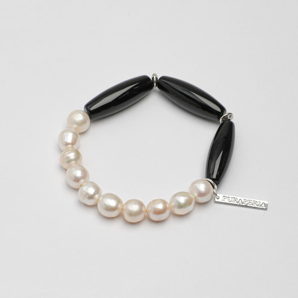 Soft Auspice‑Black Onyx Pearl Luck Bracelet – thumbnail 1
