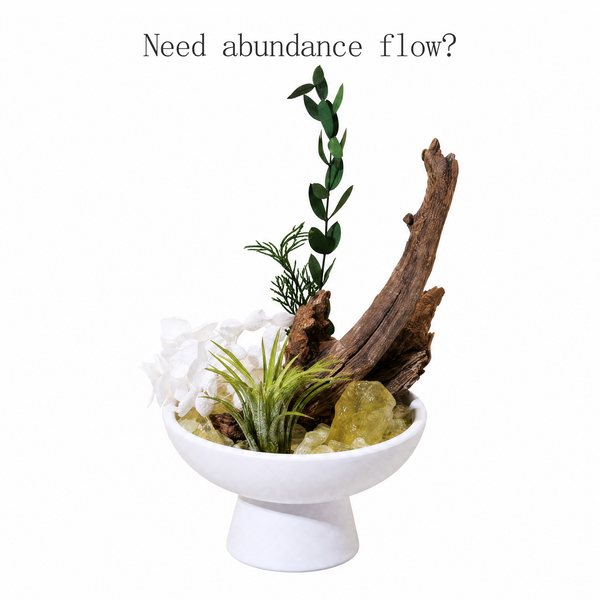 Solar Glow – Citrine Crystal Aroma Centerpiece