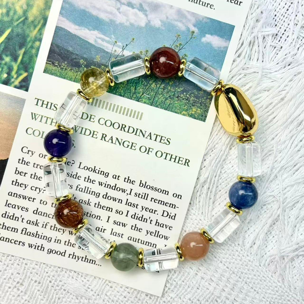 Success Flow – Green Phantom & Clear Quartz Bracelet for Career and Growth – thumbnail 2