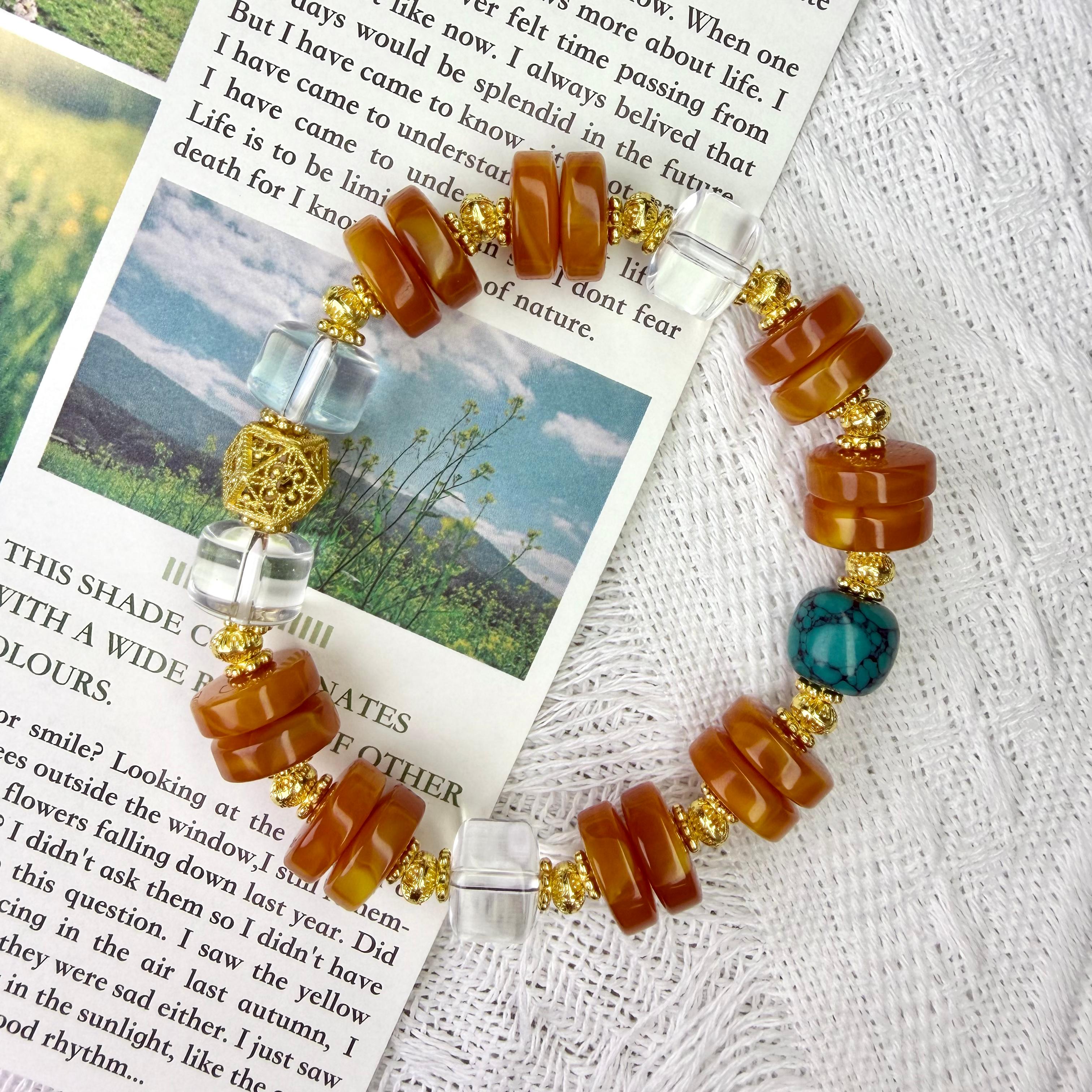 Sunlit Glow – Amber Tone Bracelet for Energy & Joy – product image 2