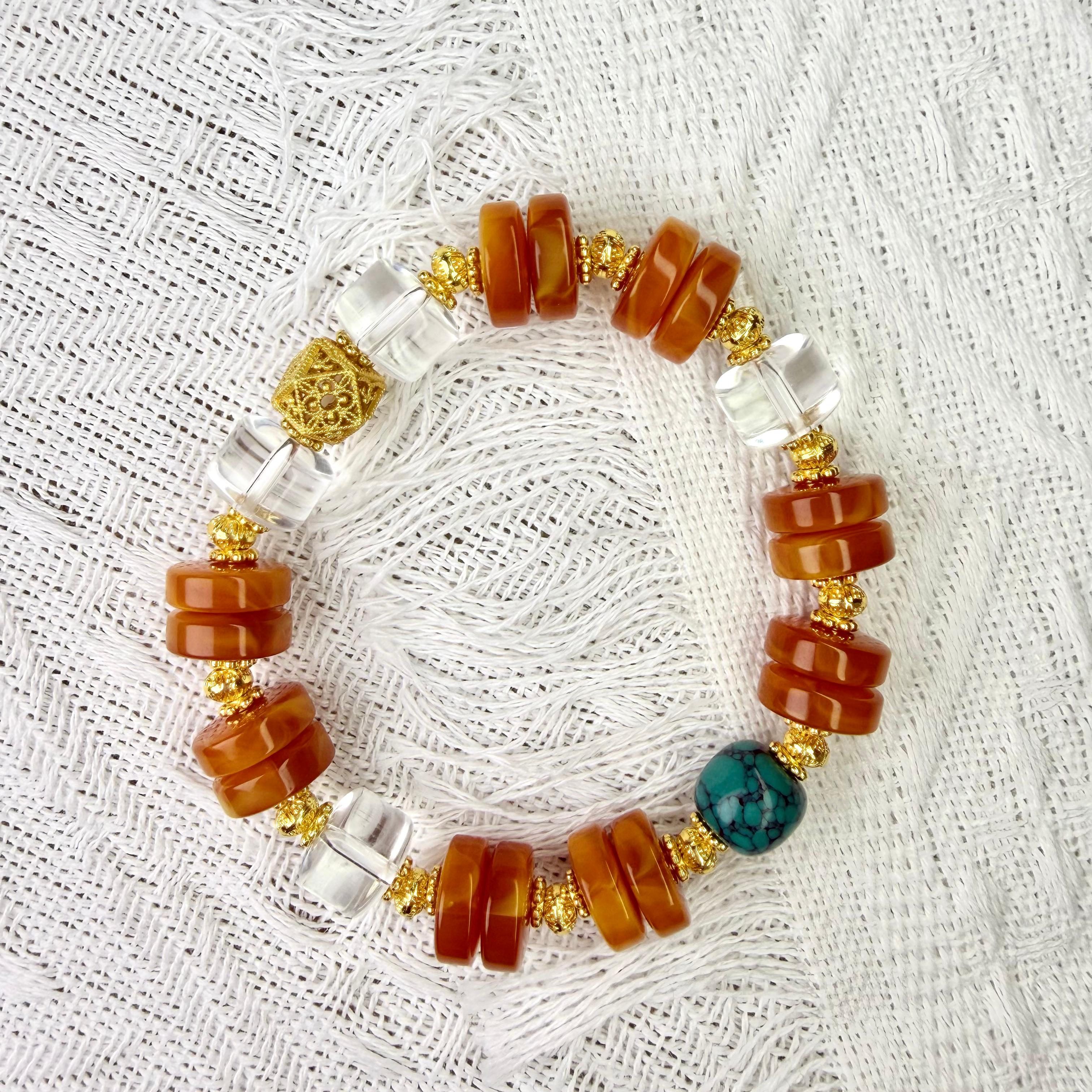 Sunlit Glow – Amber Tone Bracelet for Energy & Joy – product image 3