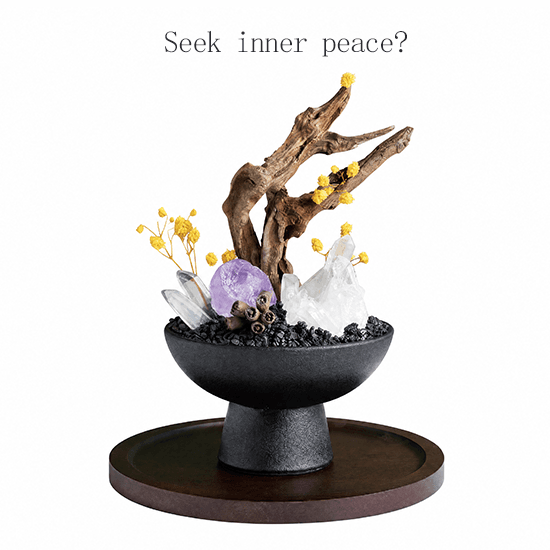 Velvet Night –  Amethyst Geode & Balance, meditation Ornament – thumbnail 2
