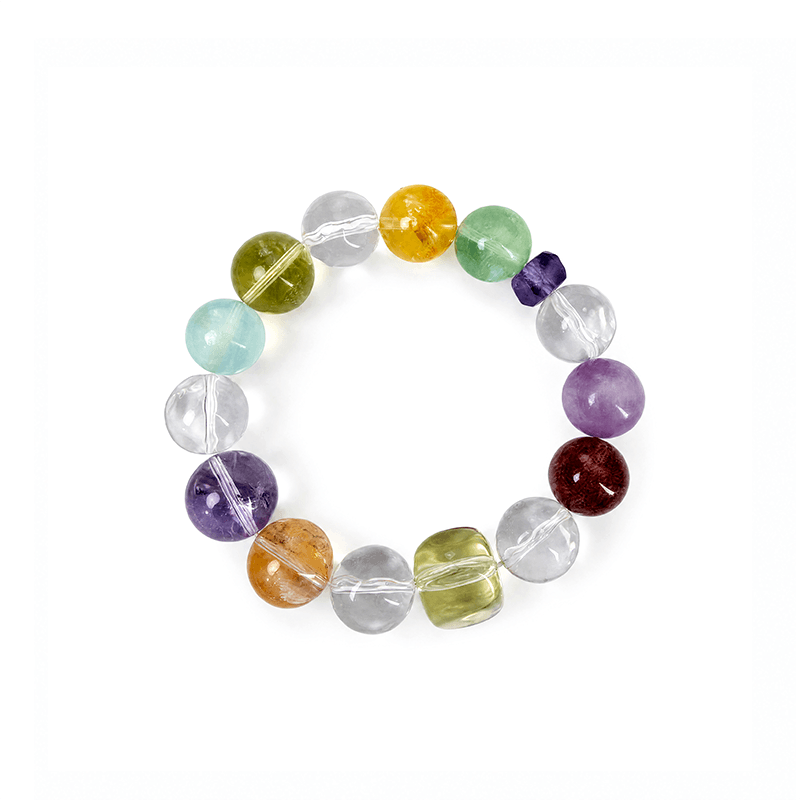 Vibrant Mix – Multi‑Stone Crystal Bracelet for Wellness Symbolism